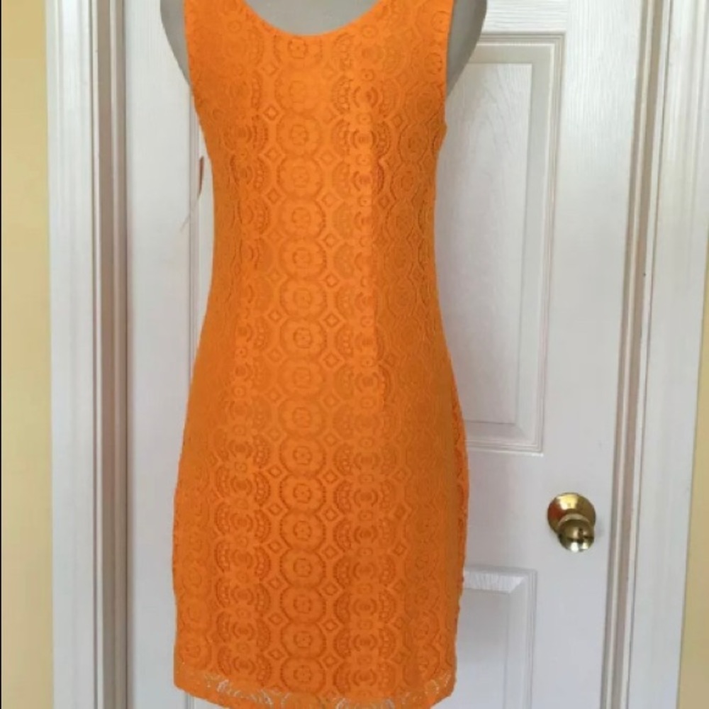 Orange Lace Dress